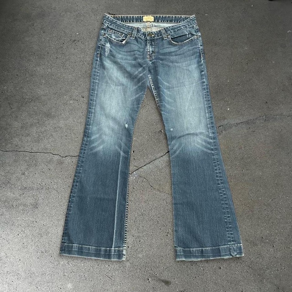 Women's BKE starlite stretch low rise bootcut flare blue jeans Size 31x31